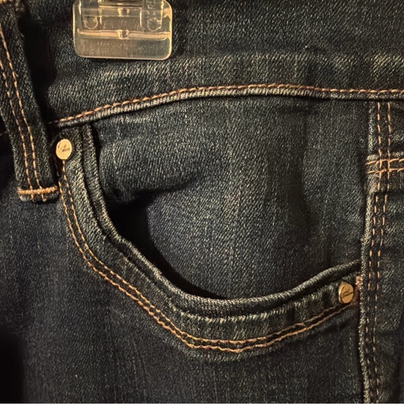 White House Black Market Denim Blue Jeans Women Size 8 Straight Leg Slim Ankle - Picture 5 of 10